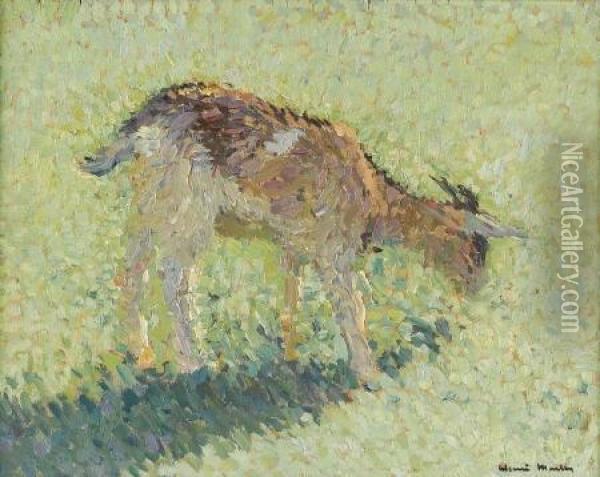 Goat Oil Painting - Henri Martin