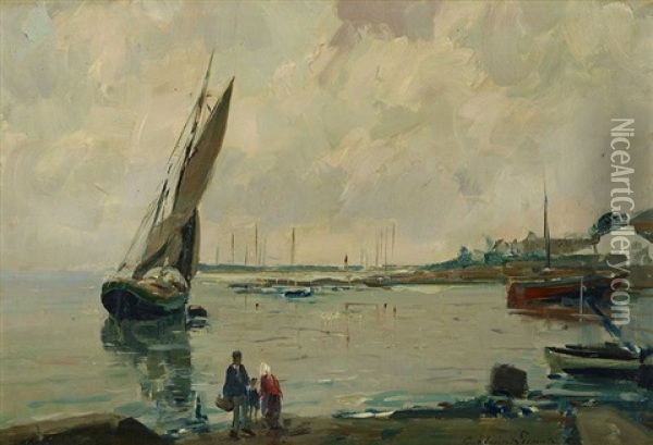 Segelboote Im Hafen Oil Painting - Paul Emile Lecomte