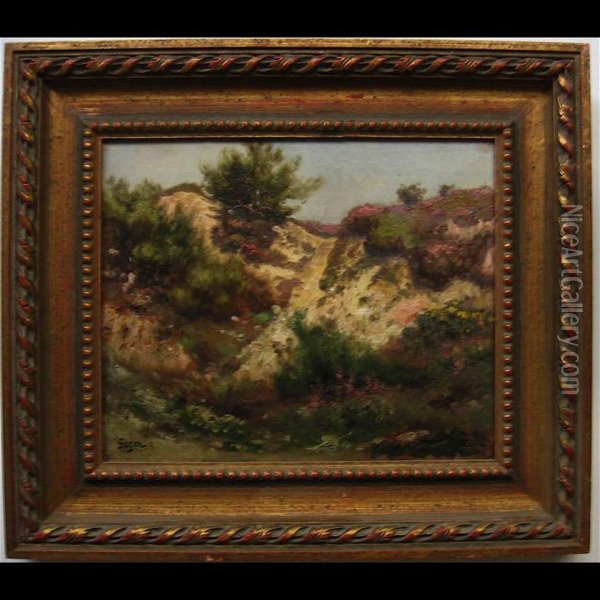 A Sand Pit Oil Painting - Robert Ford Gagen