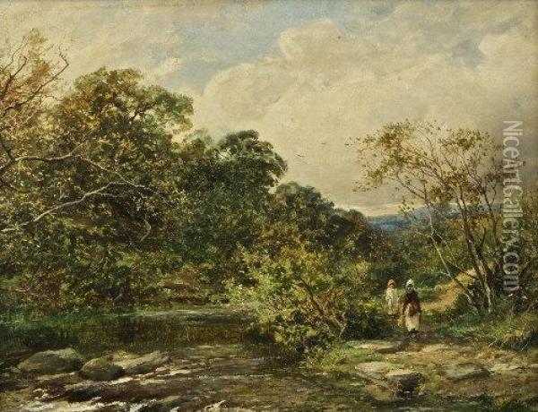 In Bolton Woods, 
Wharfedale Oil Painting - David Bates