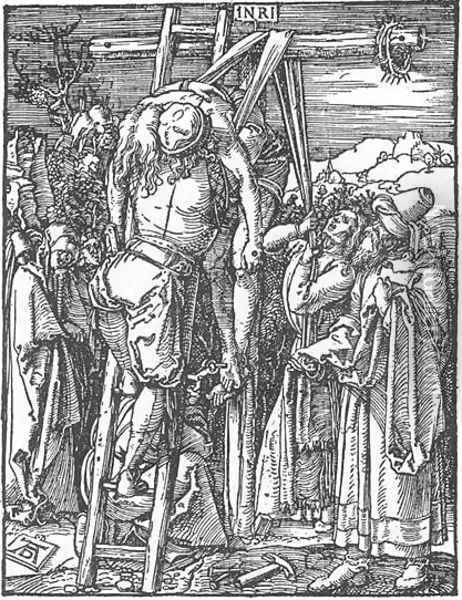 Small Passion, 26. The Descent from the Cross Oil Painting - Albrecht Durer