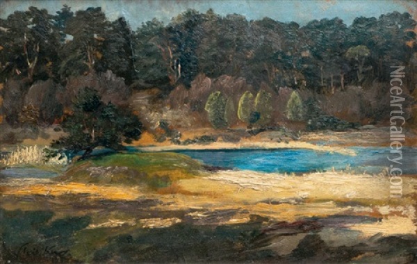 Lake In Brandenburg Oil Painting - Walter Leistikow