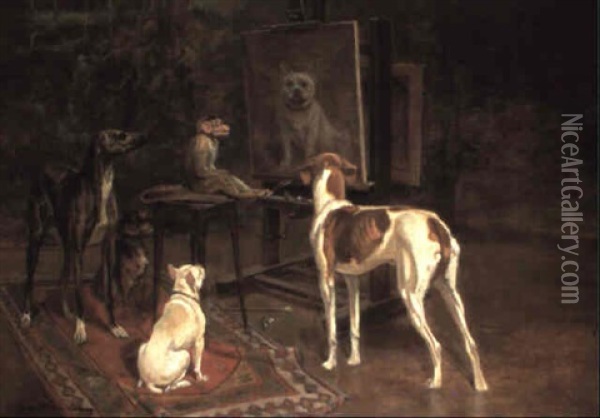 The Critics Oil Painting - Auguste Vimar
