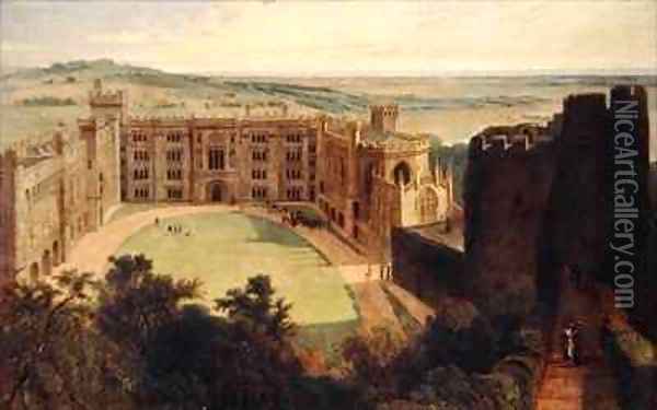 Arundel Castle from the Keep Oil Painting - William Daniell RA