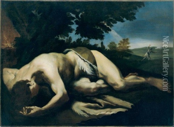 Cain Et Abel Oil Painting - Daniel (Joseph D.) Seiter