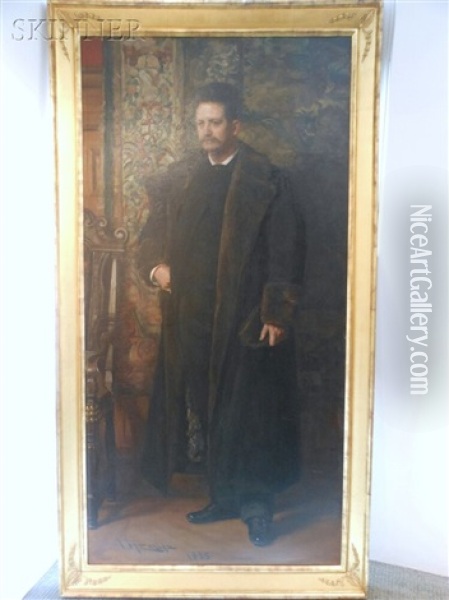 Portrait Of Thomas Allen Oil Painting - Isaac Henry Caliga