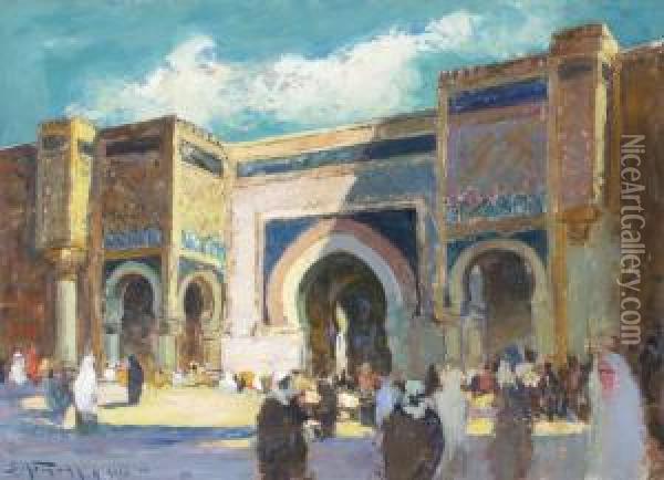 Meknes Oil Painting - Adolf, Abraham Behrman