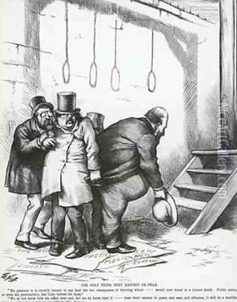 The Only thing they Respect of Fear Oil Painting - Thomas Nast