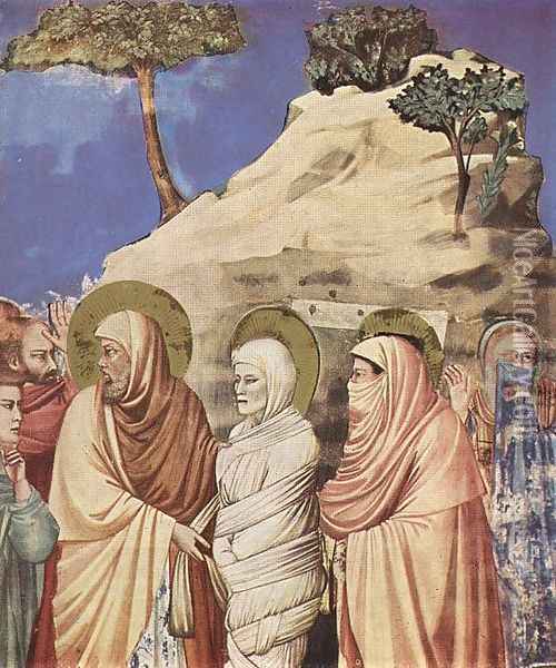No. 25 Scenes from the Life of Christ- 9. Raising of Lazarus (detail) 1304-06 Oil Painting - Giotto Di Bondone