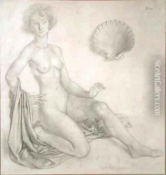 Study for Venus and Cupid Oil Painting - Colin Unwin Gill