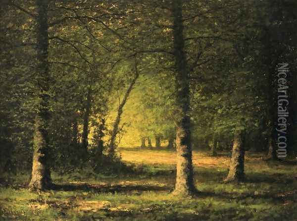Beech Trees Oil Painting - Carl Brenner