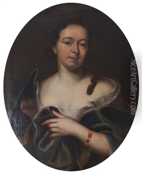 Portrait Of Elizabeth Countess Of Meath, 1644/45-1701 Oil Painting - Paul Mignard