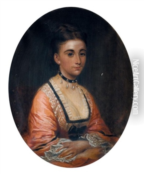 Portrait Of Beatrice Knatchbull Oil Painting - Richard Buckner