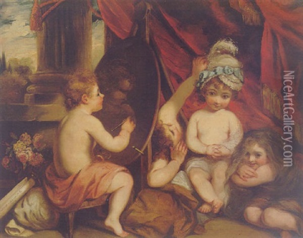The Infant Academy Oil Painting - Anne Margaret Coke
