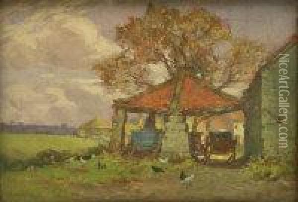 'newton Mulgrave Farm Near Hinderwell Yorks Oil Painting - Alfred Stevens