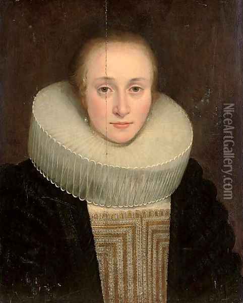 Portrait of a lady 2 Oil Painting - Michiel Jansz. van Mierevelt
