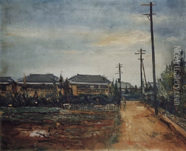 Dai Hachi-go, Sanpo-michi - Number 8, Promenade Oil Painting - Yuzo Saeki