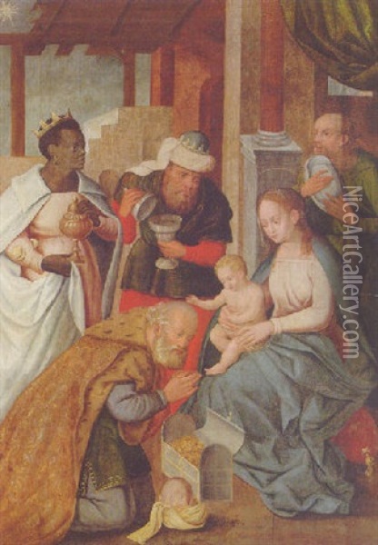 The Adoration Of The Magi Oil Painting - Jan Provoost