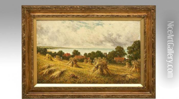 Harvest Time Oil Painting - Henry Hillier Parker