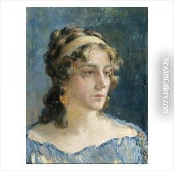 Tante Henriette Oil Painting - Mariano Fortuny Y Madrazo