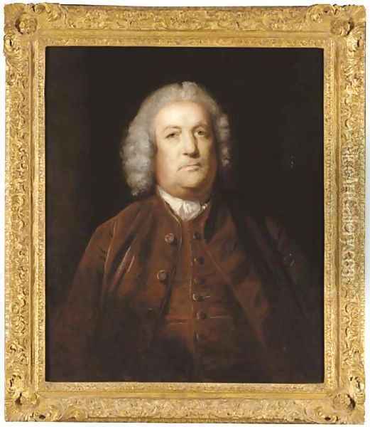 Portrait of a gentleman, traditionally identified as Mr. Mangles Oil Painting - Sir Joshua Reynolds