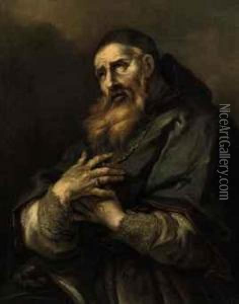 Portrait Of A Man In Ecstasy Oil Painting - Theodor Van Thulden