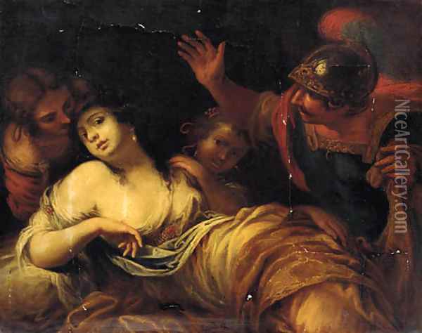 Tarquin and Lucretia Oil Painting - Sebastiano Mazzonin