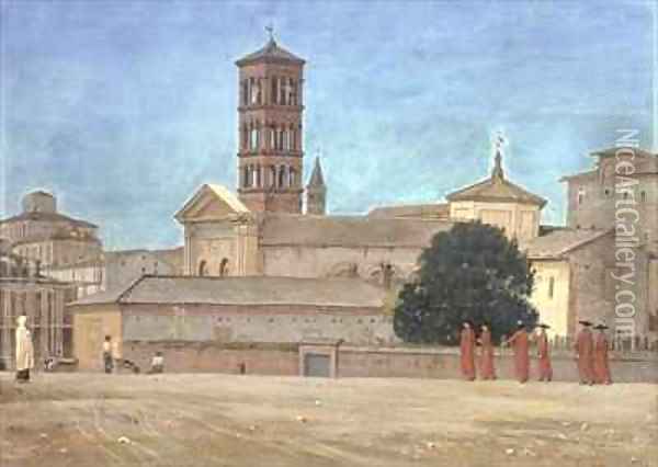 View of the Campanile of Santa Francesca Romana Rome Oil Painting - Walter Crane