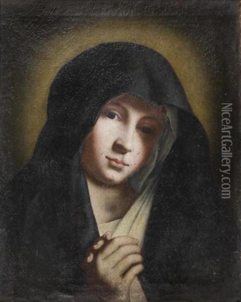 La Vierge Aux Mains Jointes Oil Painting - Giovanni Battista Salvi