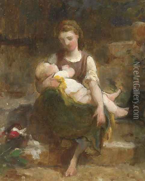 Jeune femme et enfant Oil Painting - William-Adolphe Bouguereau