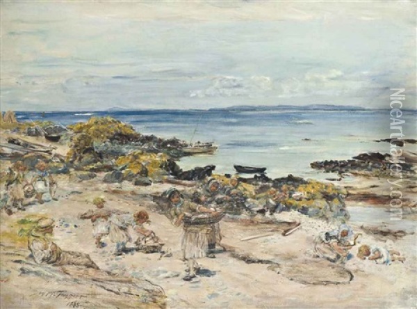 The Fisherman's Family Oil Painting - William McTaggart