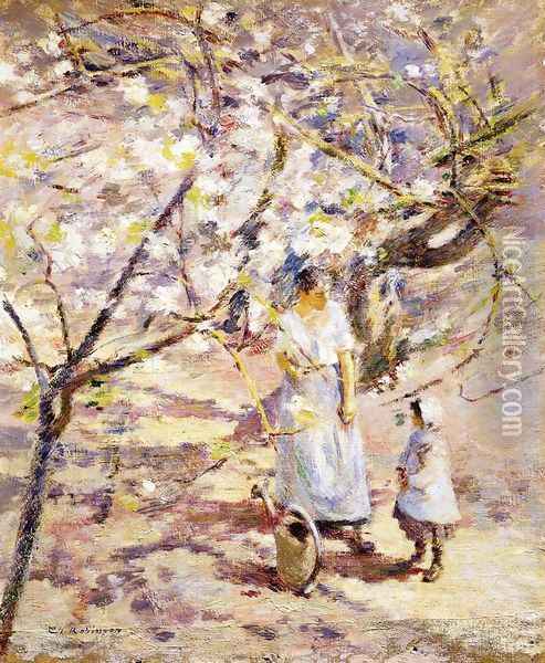 In the Orchard II Oil Painting - Theodore Robinson