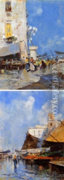 Motive Aus Neapel Oil Painting - Oscar Ricciardi