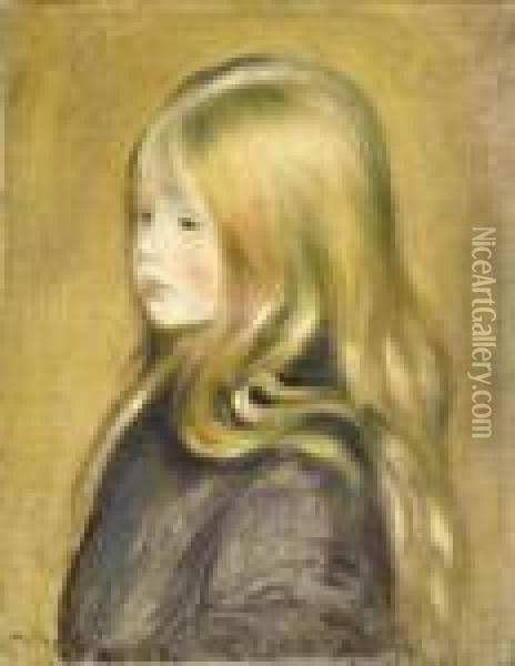 Portrait D'edmond Renoir, Jr. Oil Painting - Pierre Auguste Renoir