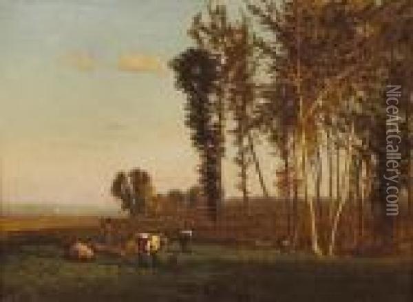 Early Autumn In Medfield Oil Painting - George Inness