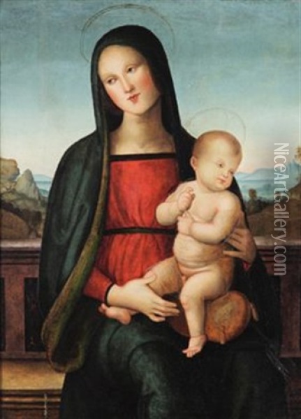 Madonna Mit Kind Oil Painting - Gerino da Pistoia