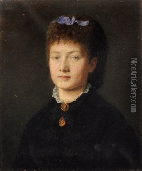 Portrait Einer Jungen Dame Oil Painting - Marie Gratz