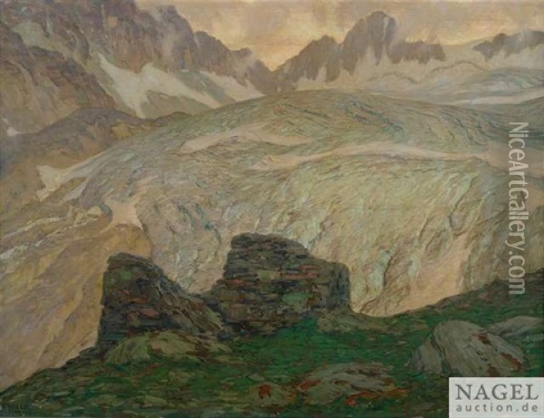 Gletscher Oil Painting - Franz Xaver Hoch