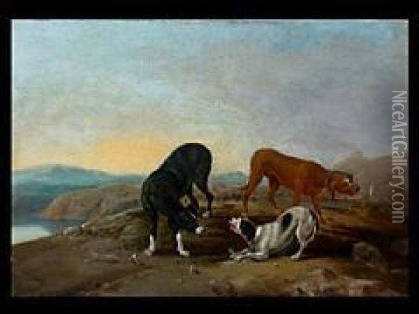 Landschaft Mit Hunden Oil Painting - Jean-Baptiste Oudry