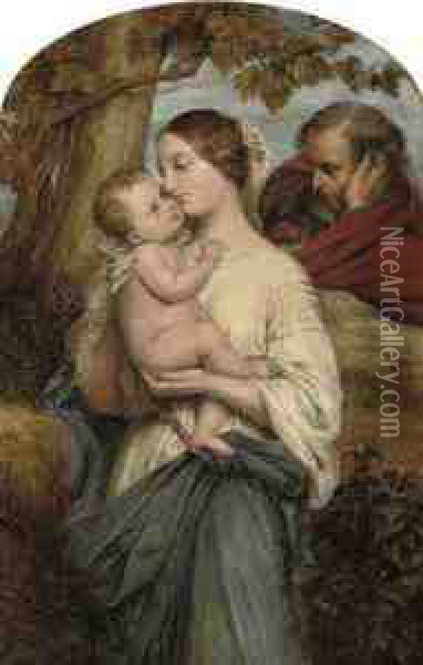 The Holy Family Oil Painting - William Mulready