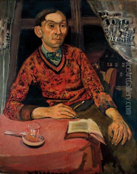 Portrait Of A Man Oil Painting - Abraham Mintchine