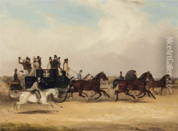Off To The Races Oil Painting - William Joseph Shayer
