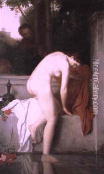 Susannah And The Elders Oil Painting - Jean Jacques Henner