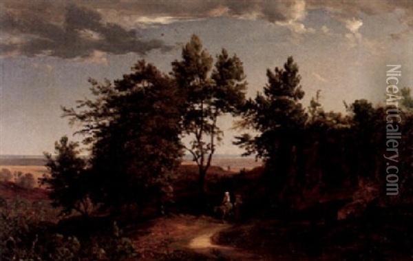 Abend Bei Albano Oil Painting - Johann Wilhelm Schirmer