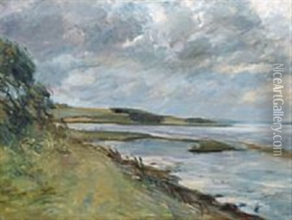 Fiord Scene Oil Painting - Mogens Gad