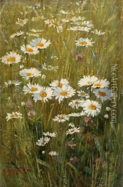 Flowers In The Meadow Oil Painting - Elin Danielson-Gambogi