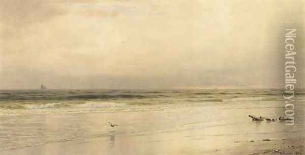 Low Tide on the Jersey Coast Oil Painting - William Trost Richards