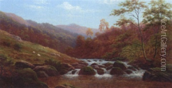 On The Rothay Near Grasmere Oil Painting - William Mellor