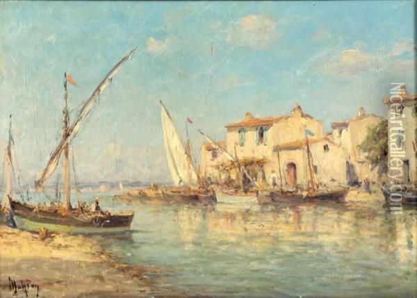 Le Port Mediterraneen Oil Painting - Henri Malfroy