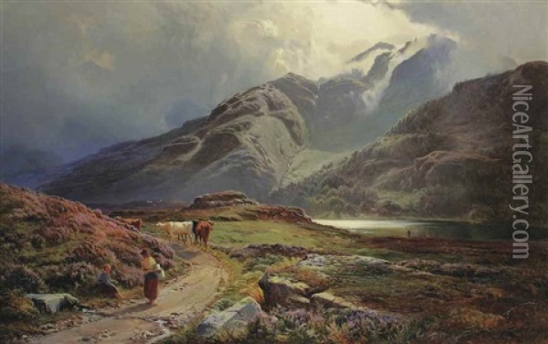 A View Of Blea Tarn, Westmorland Oil Painting - Sidney Richard Percy